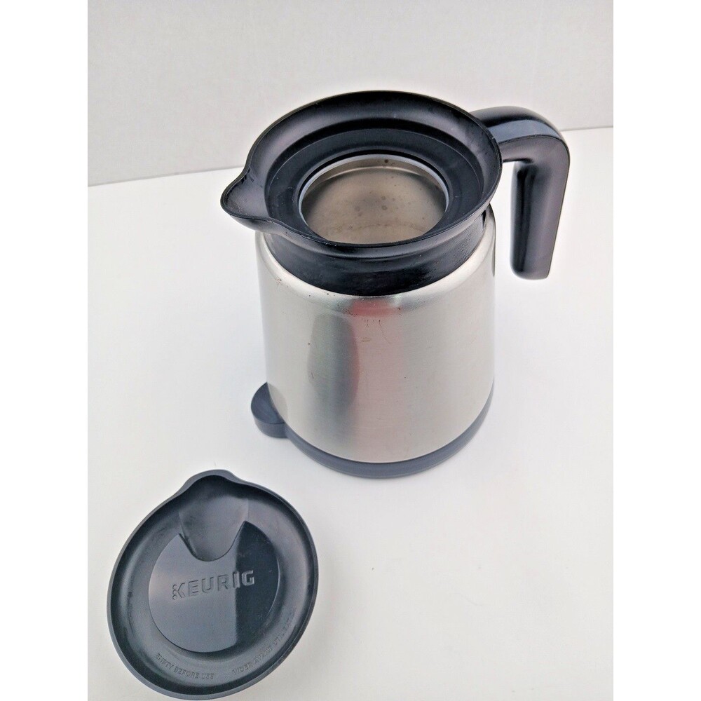 Keurig 2.0 Thermal Coffee Pot Carafe 32oz Stainless Steel Black Lid 1647X